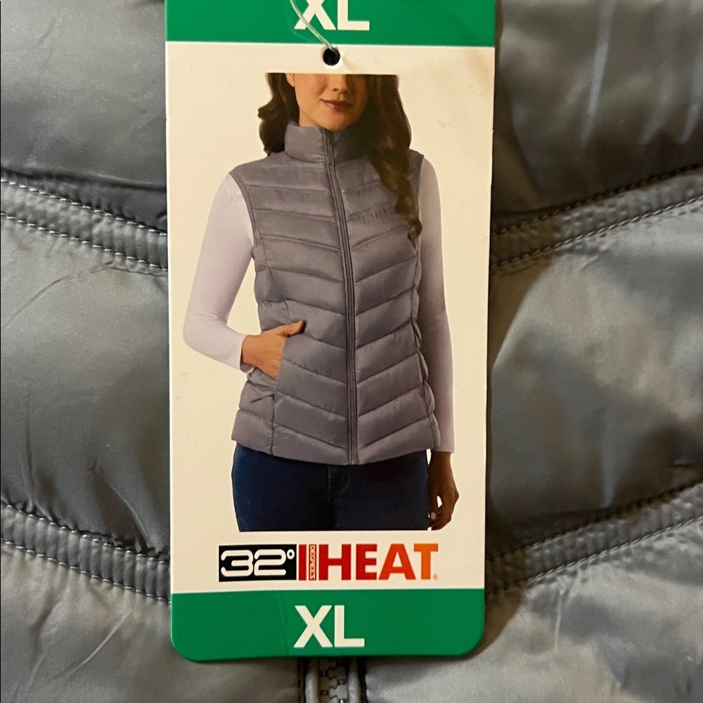 NWT 32 degrees heat lightweight blue vest XL XS - Picture 3 of 4